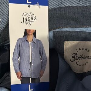 JACHS Girlfriend Quilted Blue Jacket
